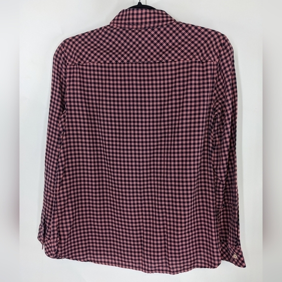 TALBOTS Checked Roll Tab Long Sleeve Button Down Shirt - Picture 12 of 12